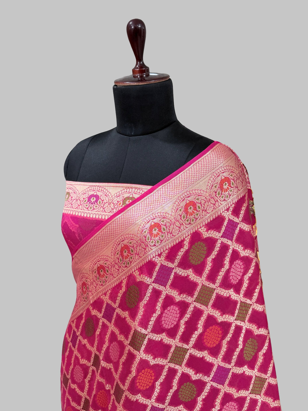 Pure chiffon khaddi handloom banarsi saree